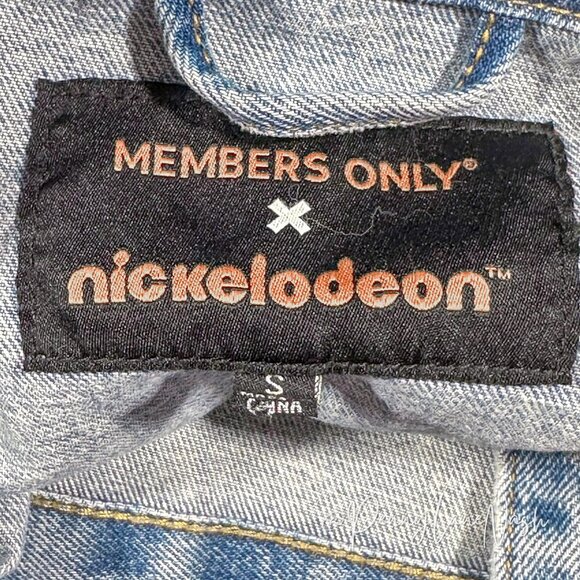 Members Only Nickelodeon Cartoon Handpainted Jean Jacket RARE - Picture 3 of 12